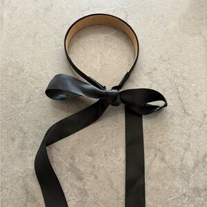Anthropologie Black Ribbon Headband